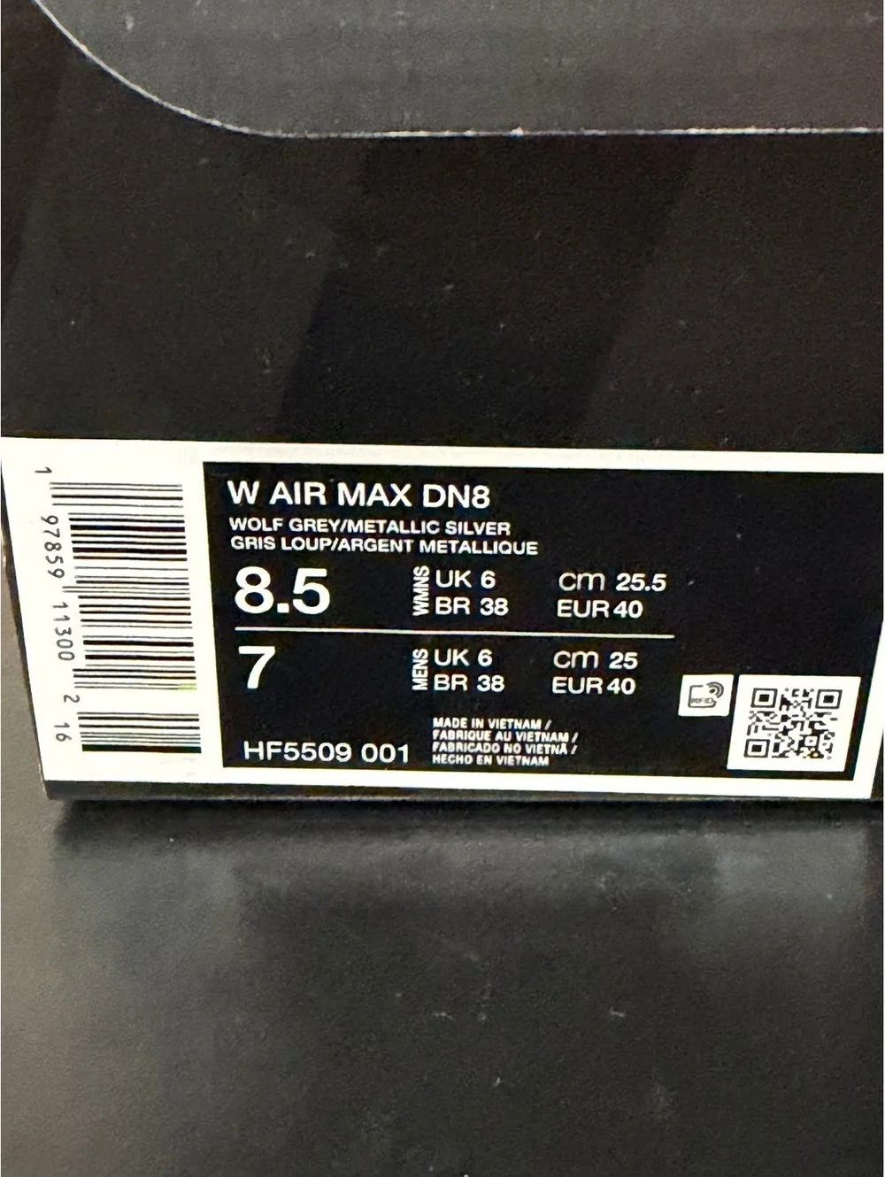 Size 8.5 - Nike Women’s Air Max DN8 “Wolf Grey Metallic Silver”